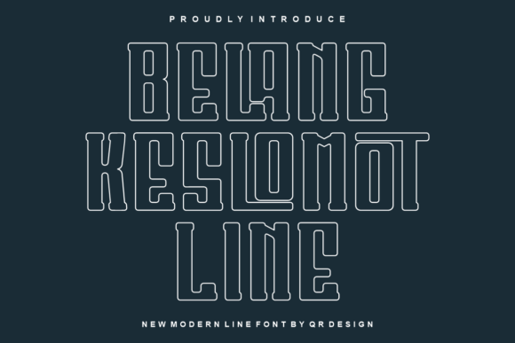 Belang Keslomot Line Font for Bold Web Headers