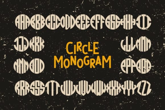 Circle Monogram Font Review for Digital Design