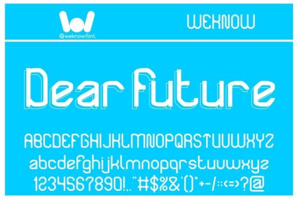 Dear Future Font: Bold Techno-Sci-Fi Display Type