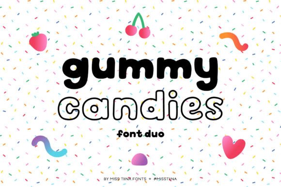 Gummy Candies Font: Playful Display Type for Makers
