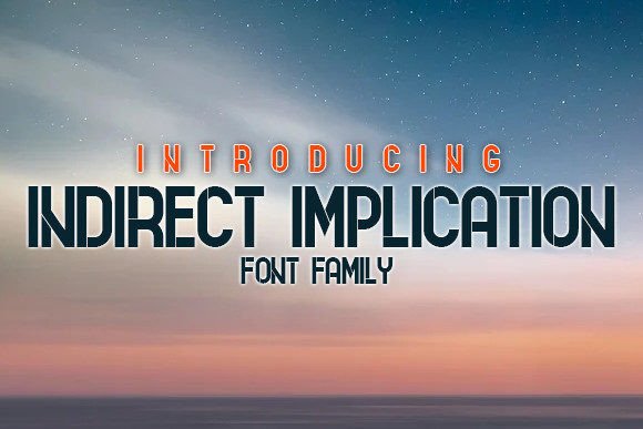 Indirect Implication Font for Marketing Visuals
