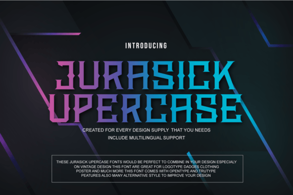 Jurasick Uppercase Font for Bold Craft Projects