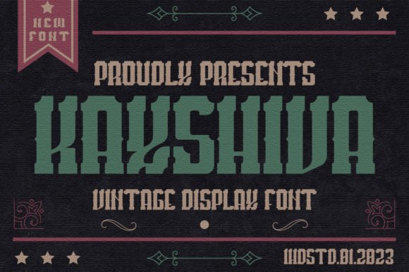 Kayshiva Font: A Vintage Display Typeface for Editorial Design