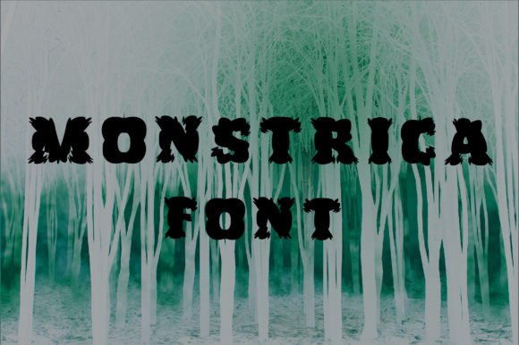 Monstrica Font: Spooky Display Type for Makers