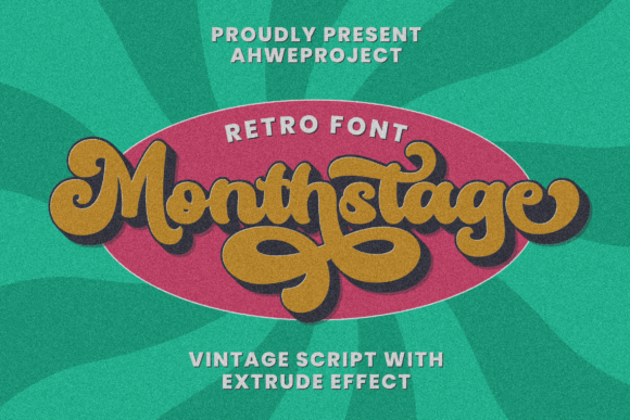 Monthstage Font: A Retro Display Typeface for Editorial Design