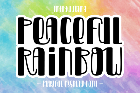 Peaceful Rainbow Font: Bold Display Type for Digital Ads