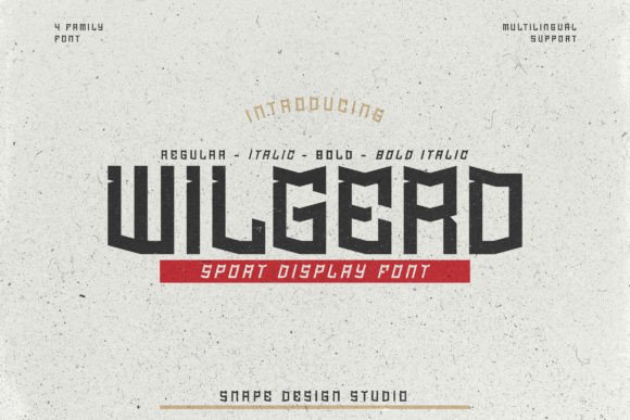 Wilgerd Font: Bold Athletic Typography for Crafters